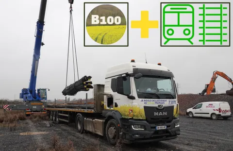 550 Tonnes de barres d'acier livrées en 10 wagons, destinées aux armatures de nos produits béton !​