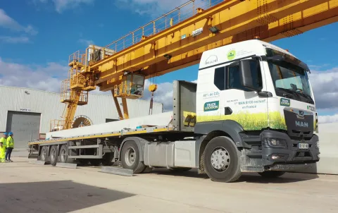 Camion BEMACO - flotte intégrée au biocarburant B100