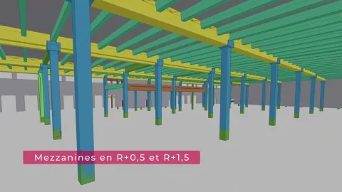 Projet DUO, gare de fret de l'aéroport CDG (93) : la pose des structures BEMACO avance