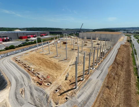 Oise : plateforme logistique de 2 cellules en structure béton, au cœur du parc Les Vallées