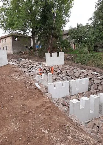 Ouvrage de continuité écologique en béton préfabriqué