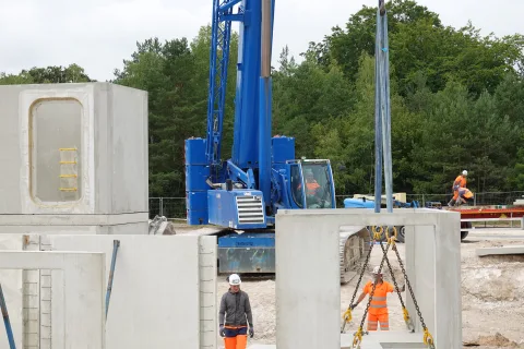 Génie civil béton préfabriqué - chantier BEMACO