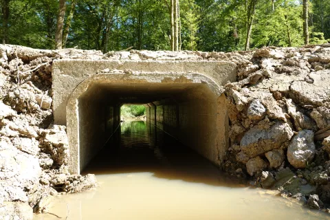 Cadre béton pour passage faune - détail