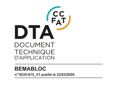 Certification BEMABLOC - procédé certifié CSTB