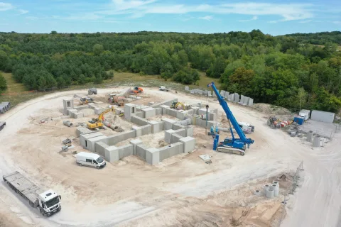 Galeries sèches béton préfabriqué - Sissonne