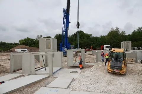 Sissonne - pose des tuyaux