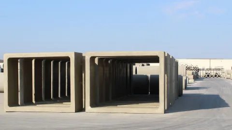 Cadres béton - parc de stockage BEMACO