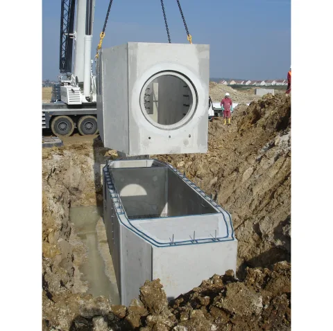 Pose d'un ouvrage de raccordement sur chantier