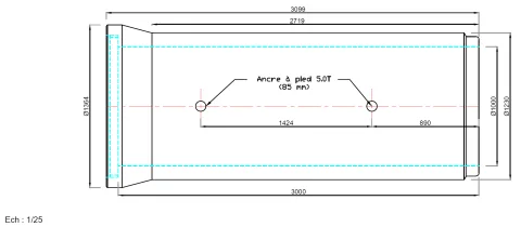 Schéma technique Ø1000