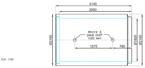 Schéma technique Ø1800
