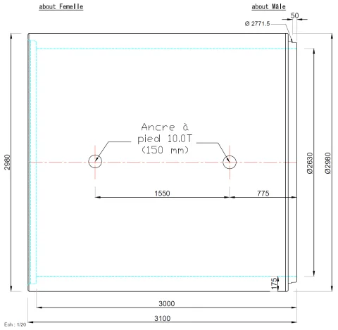 Schéma technique Ø2630