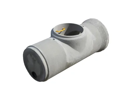 Tuyau départ cheminée avec cunette