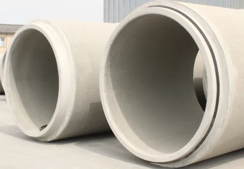 Tuyaux béton grand diamètre - parc de stockage