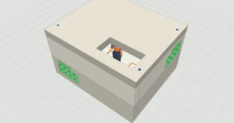 Chambre HTA béton préfabriquée BEMACO, exemple d'ouvrage en maquette 3D
