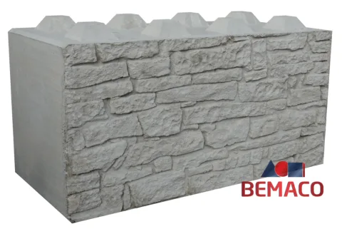 Bloc béton empilable détouré