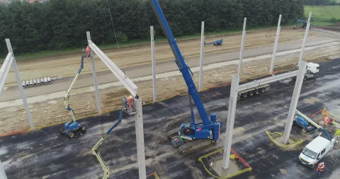 Chantier bâtiment béton grande hauteur