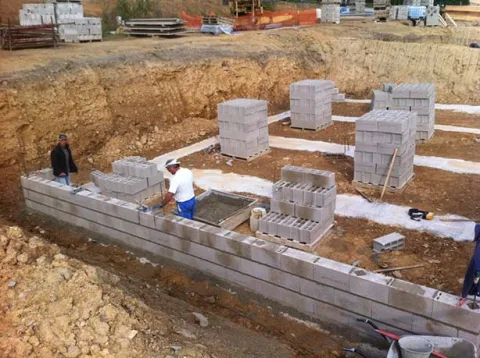 Chantier 46 logements Nouvion - blocs creux