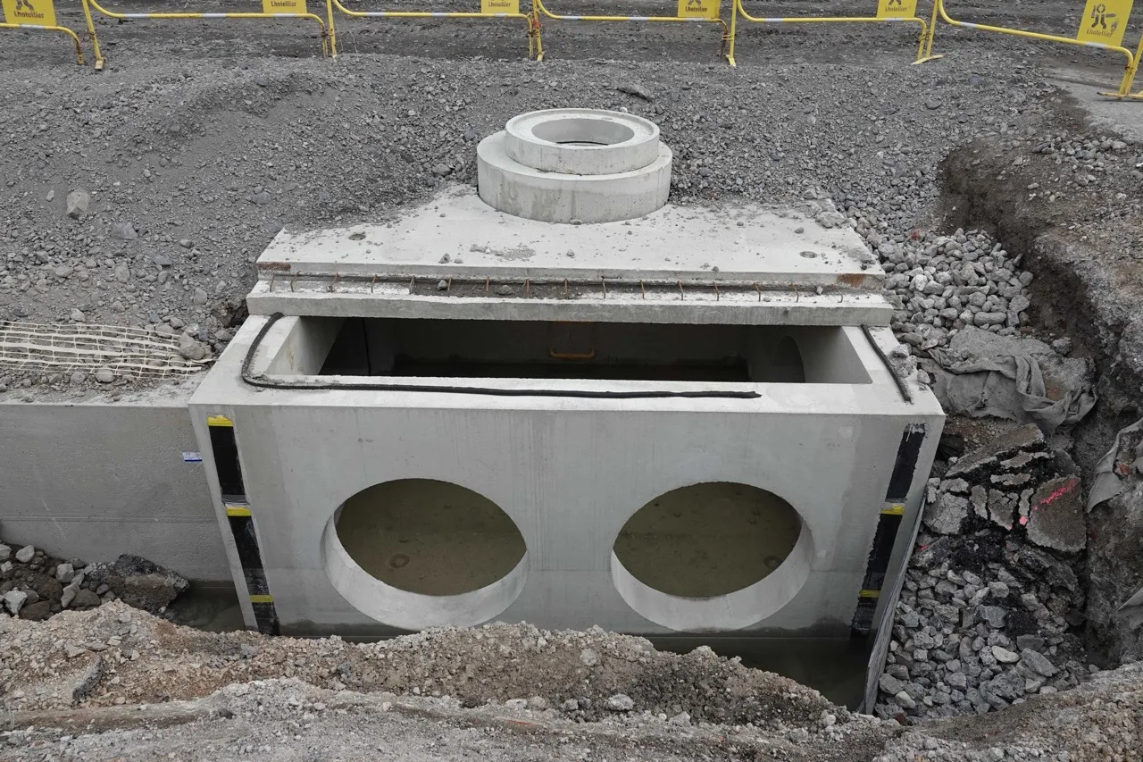 Chambre de raccordement béton BEMACO installée sur site