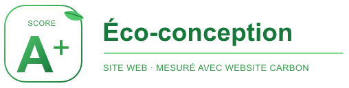 Note A+ en éco-conception - Site web BEMACO mesuré avec Website Carbon