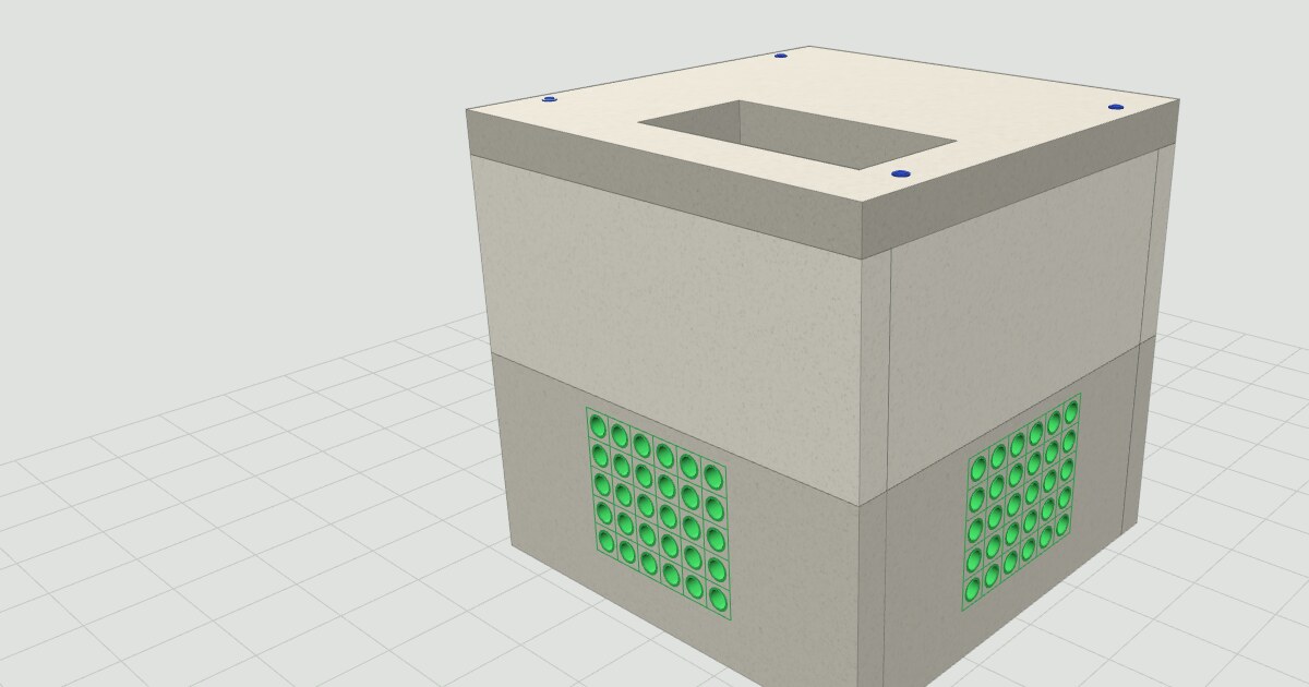 Maquette 3D d'une chambre CFA béton préfabriquée BEMACO