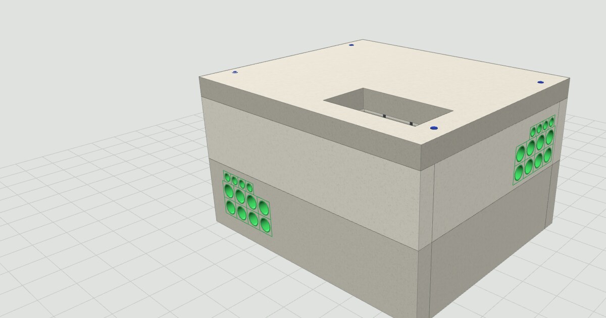 Maquette 3D d'une chambre HTA béton préfabriquée BEMACO